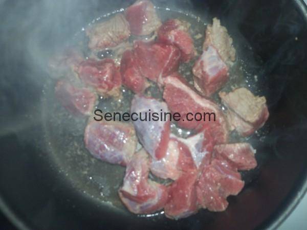 cuisson viande pour thiou yapp