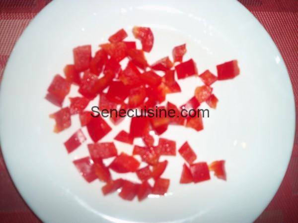 poivron découpé en morceaux pour boeuf sauce tomate