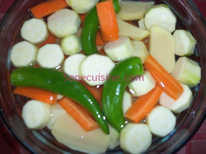 Préparation couscous poulet légumes 10